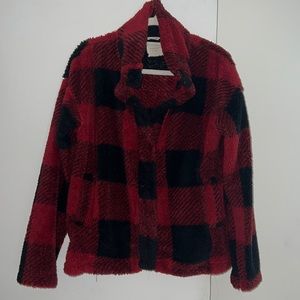Harper Heritage Plaid Polyester Sherpa Coat